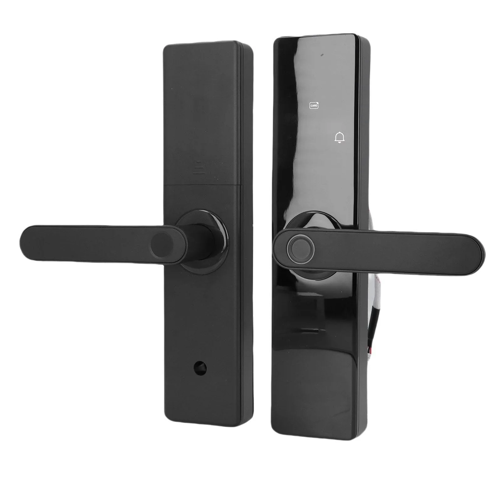 Serratura Digitale Intelligente per Porta, Tastiera Touchscreen Biometrica, Codice di Accesso, Senza Chiave, per Porta in Legno, Riconoscimento a 360 Gradi, Controllato App, Cilindro di