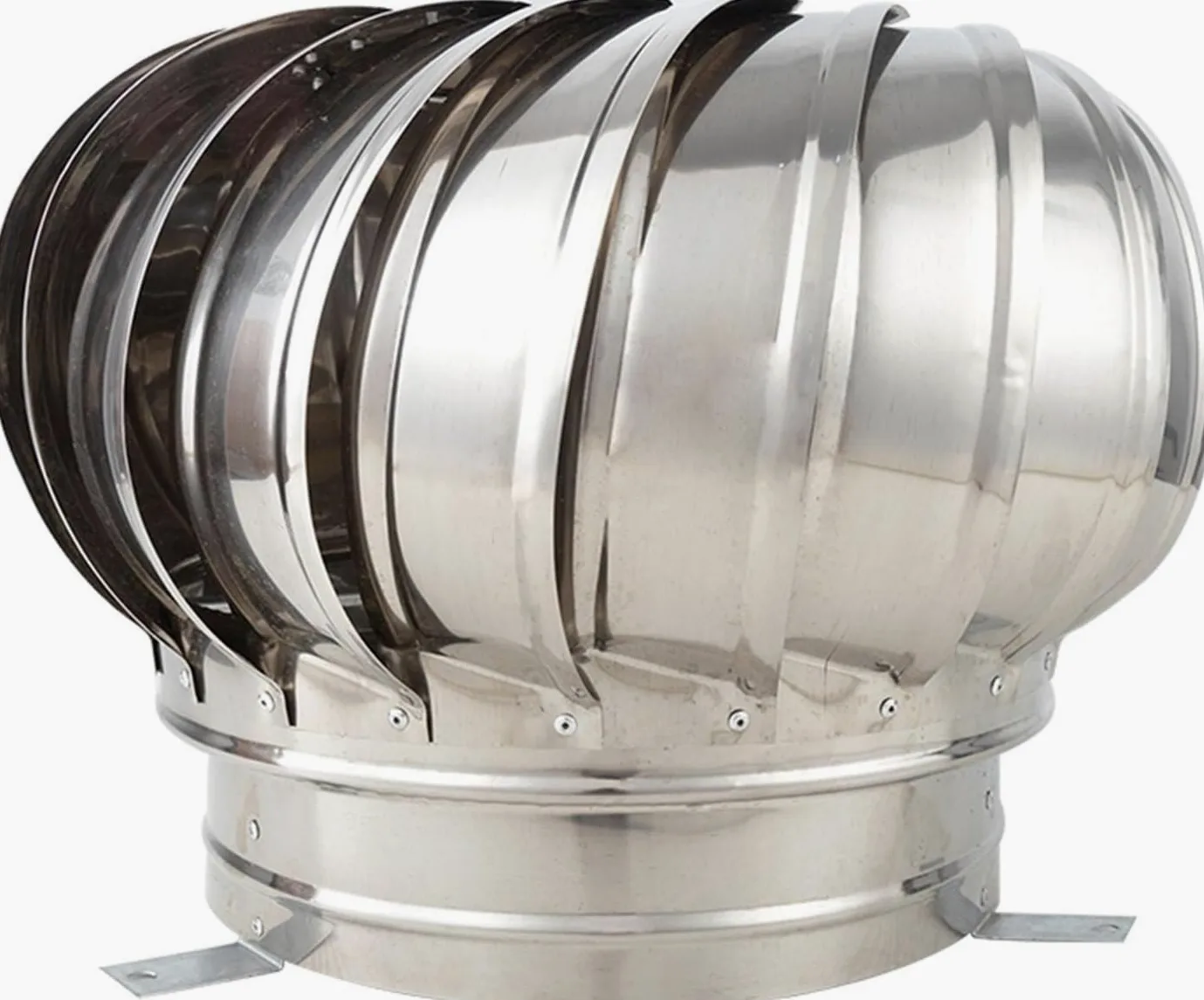 Comignolo in Acciaio Inox 304 - Design con Pale Curve girevoli e Impermeabili per Una Ventilazione efficiente e Installazione angolata