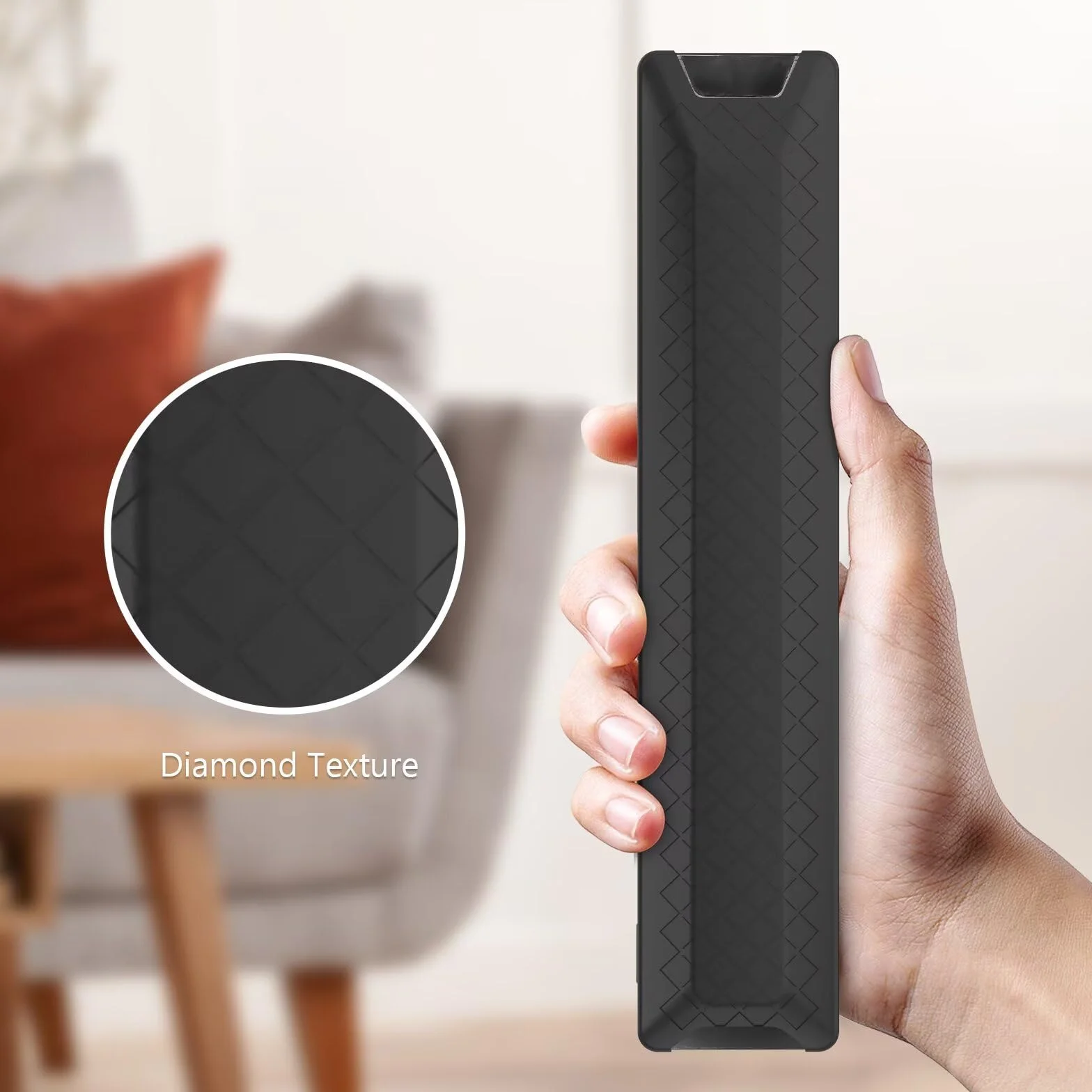 FTRONGRT Cover Compatibile con TCL RC833A, Ultrasottile e Leggero, Anticollisione Custodia Protettiva per Telecomando in Silicone. Nero
