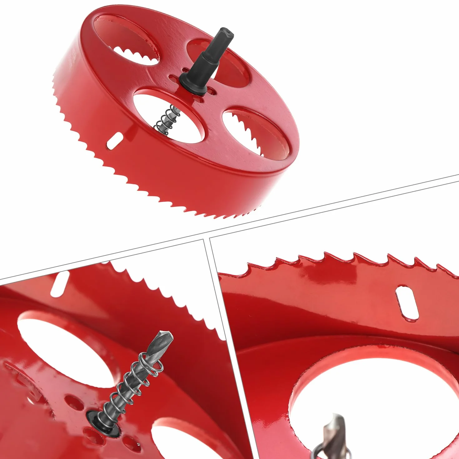 QWORK® Sega a tazza bimetallica 150mm M42 con adattatore esagonale