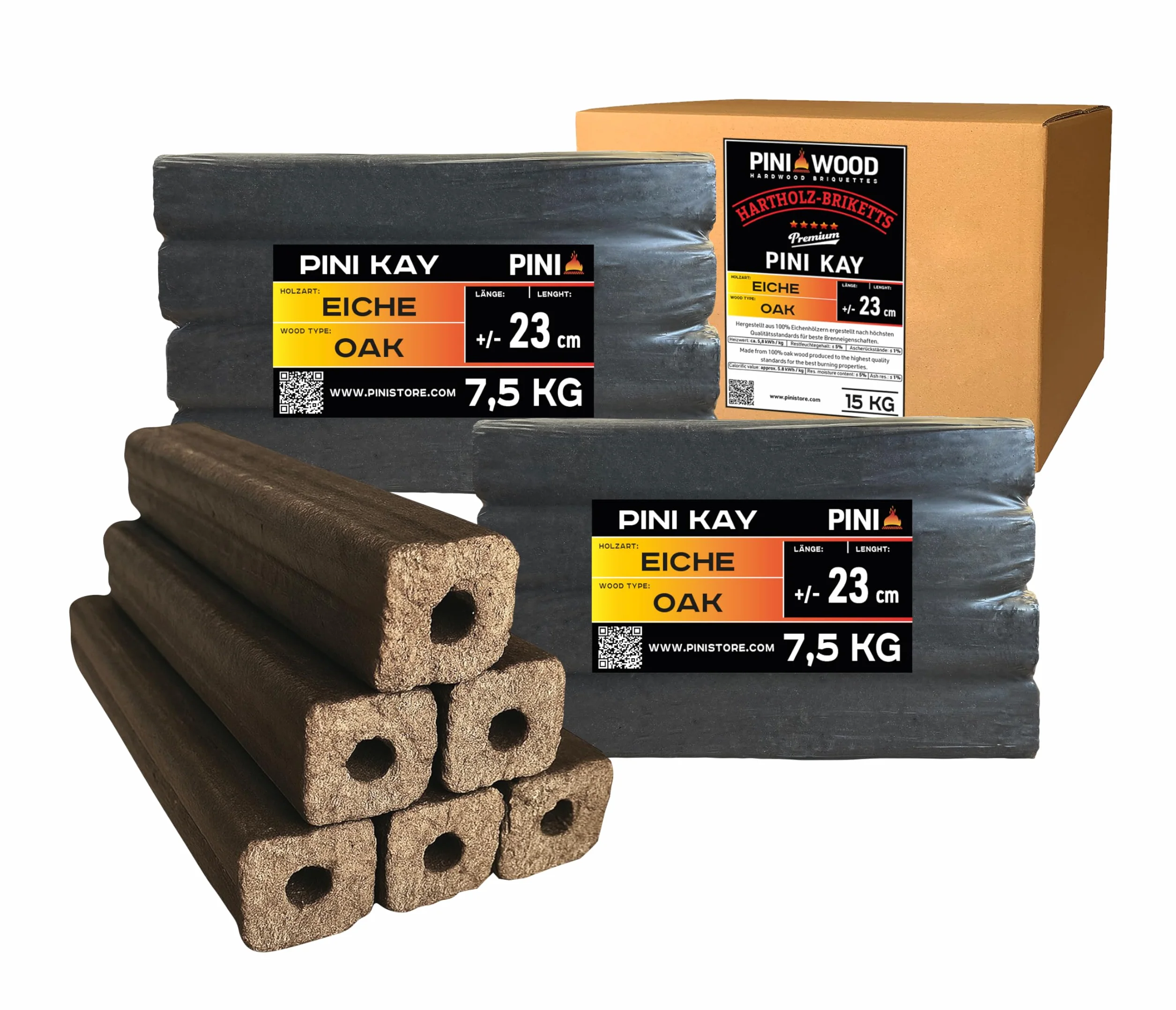 PINI Kay Bricchette legno quercia quadrate foro trazione 15 kg