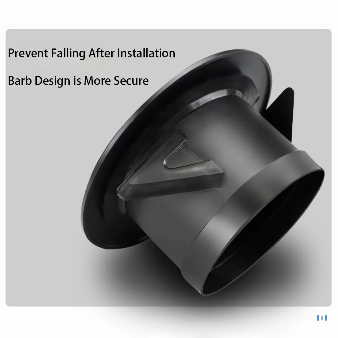 Griglia di ventilazione a parete regolabile rotonda in plastica ABS | ABS regolabile rotondo nero da 75-200 mm: ventilazione con canalizzazione a parete for bagno, cucina, ufficio(150mm)