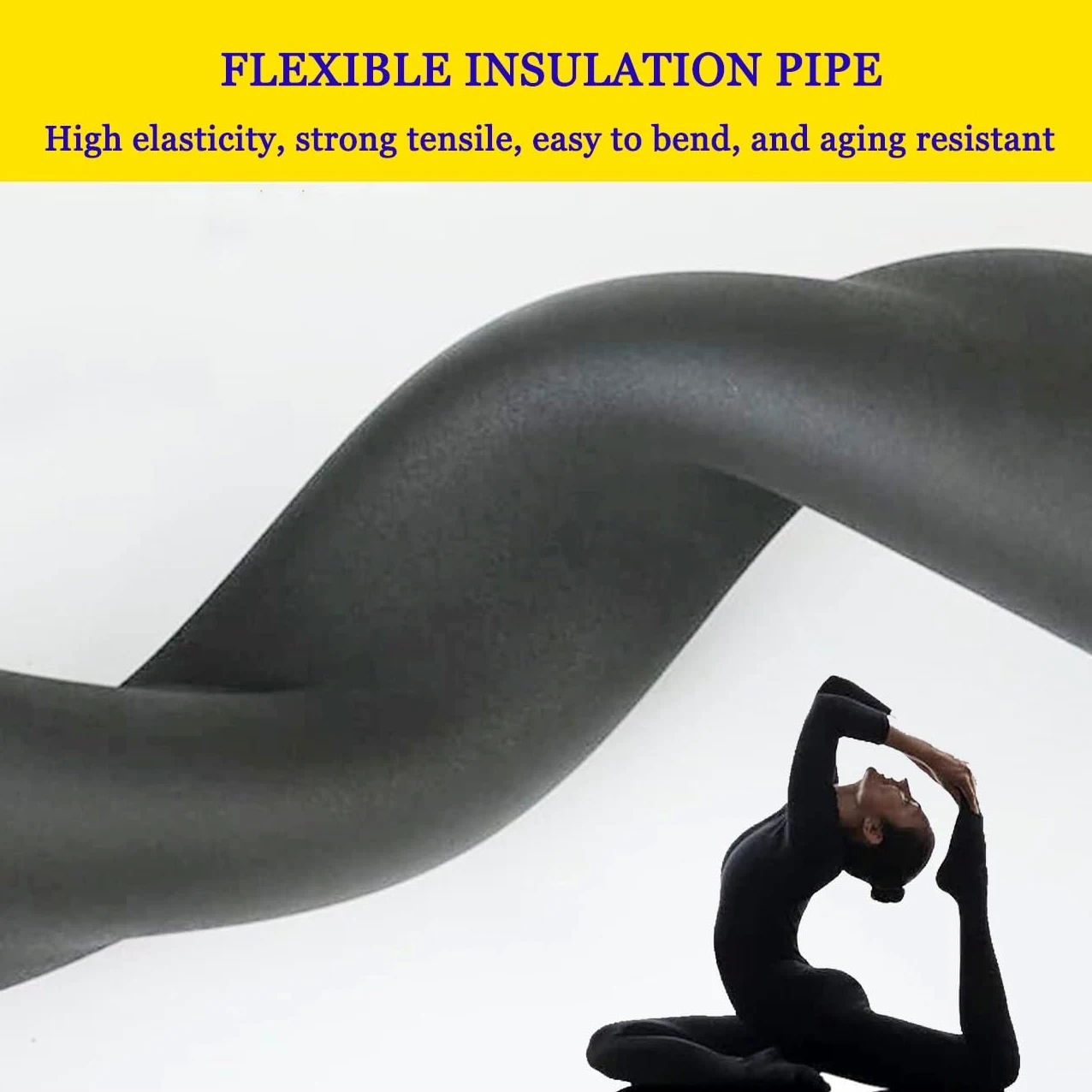 tubo isolante in schiuma, Isolamento tubi in schiuma di nitrile, isolamento termico(13MMx9MMx1.7M)