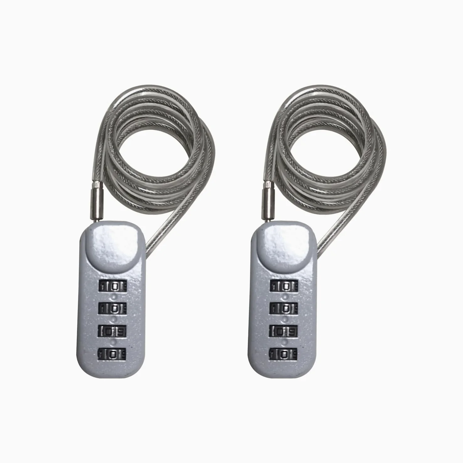 Lucchetto con cavo a combinazione a 4 cifre con cavo in acciaio flessibile da 60 cm, piccolo lucchetto per armadietti, bagagli, zaini, armadietti, borsa da palestra, cassetta degli attrezzi, viaggi