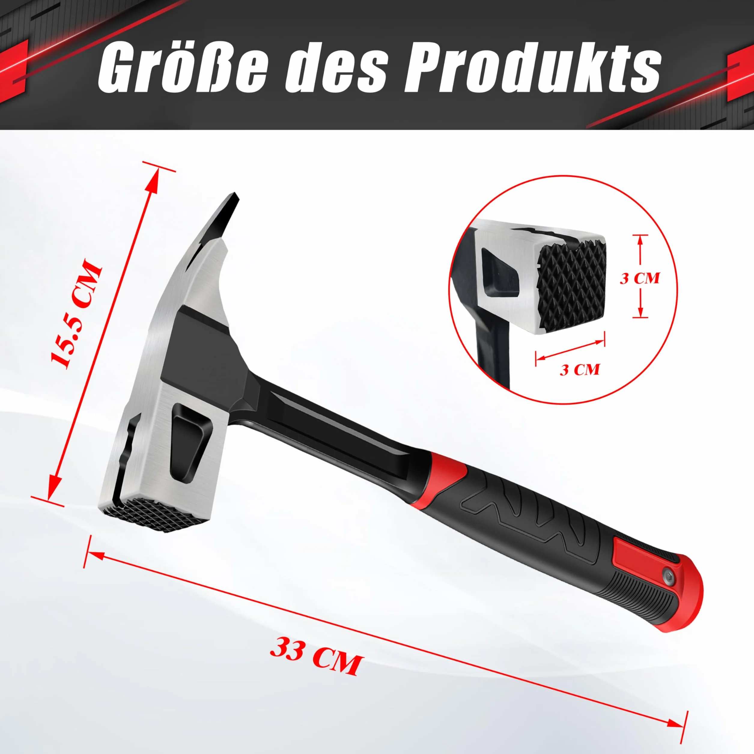 C&T Martello da carpentiere da 600 g, martello da fabbro, martello forgiato a un pezzo, struttura interamente forgiata, con supporto magnetico per unghie, eccellente ammortizzazione delle vibrazioni