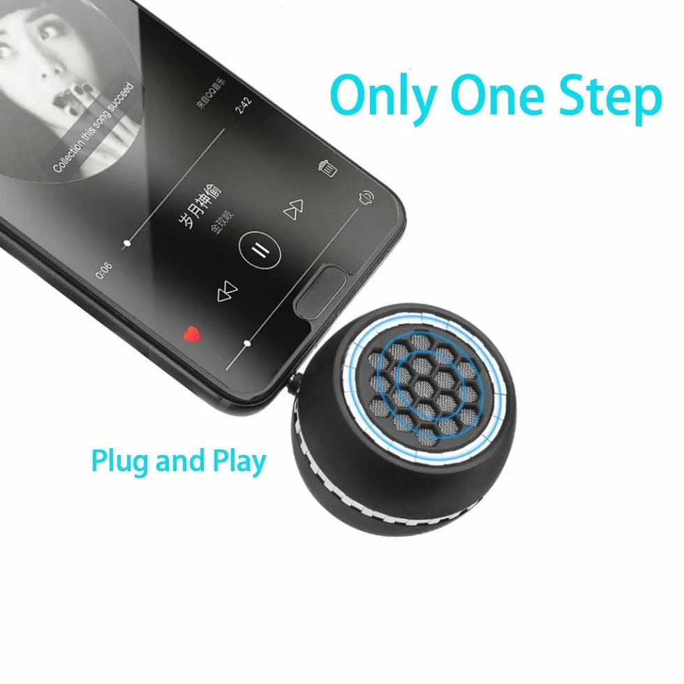 Mini Altoparlante Portatile, Mini Altoparlante con Jack da 3,5 mm, Casse Portatili Line-In per Smartphone/Tablet/Lettore MP3/Computer