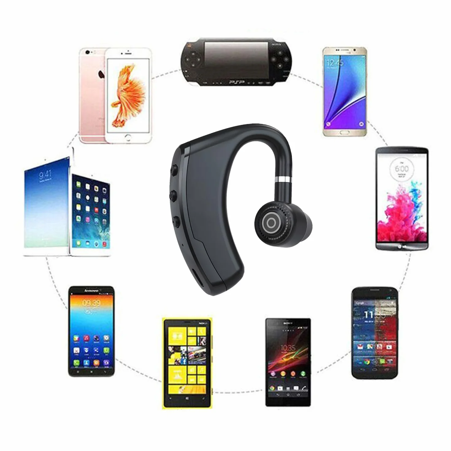 Retoo Auricolare Bluetooth con microfono, auricolare wireless Bluetooth 4.1 vivavoce in orecchio compatibile con OS, Android, ultra leggero in-ear auricolare wireless