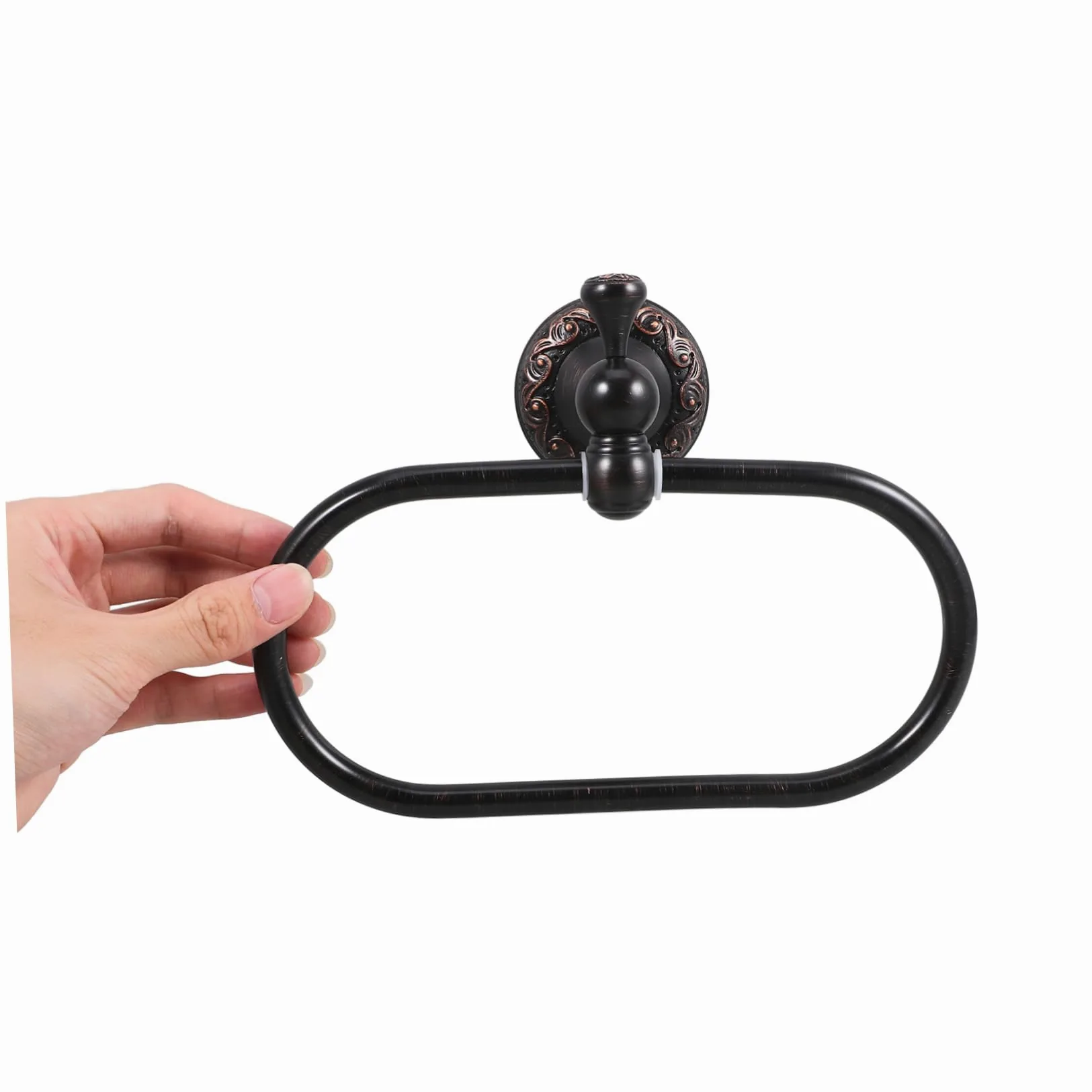 Homoyoyo Anello Portasciugamani in Rame Portasciugamani a Forma Ellittica da Parete per Bagno Appendi Asciugamani Design Moderno per Casa e Cucina