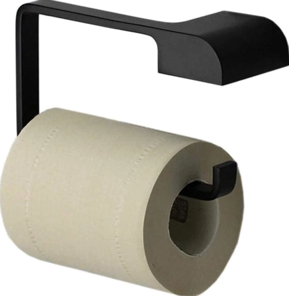Portarotolo di Carta igienica da Parete, Porta fazzoletti, portarotolo da Bagno Nero, portarotolo in Acciaio Inossidabile, Vassoio per la casa