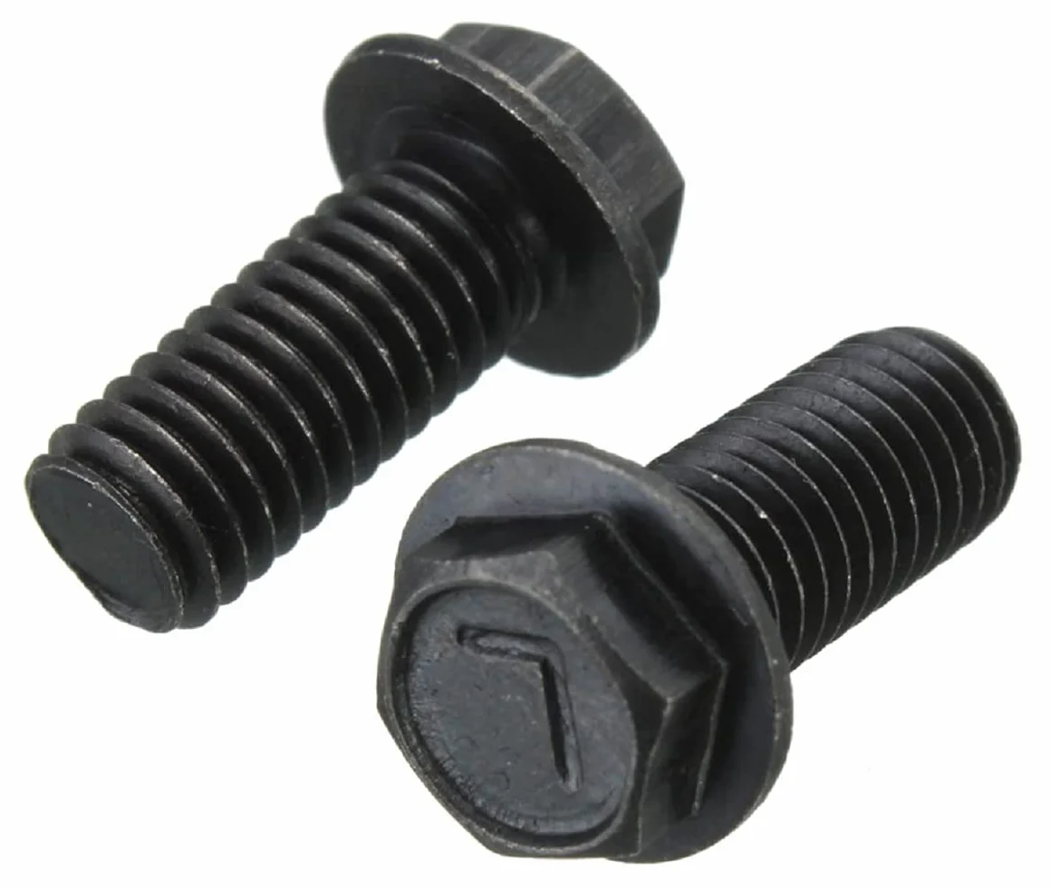 Bullone Per Lama Sega M6 X 16mm M7 X 17mm M8 X 18mm Filettatura Sinistra Flangia Esagonale Metallo Nero 3 Pezzi