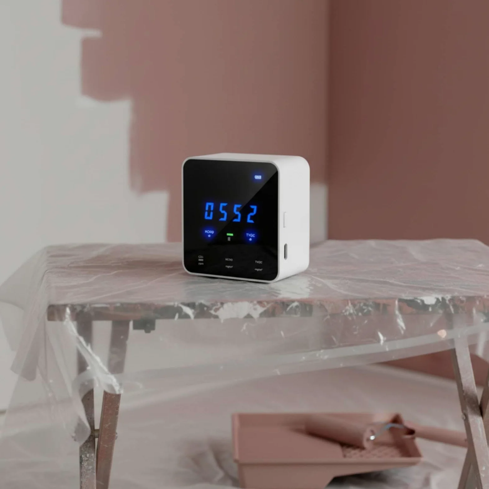 Rilevatore di Qualità ''atmosfera da Tavolo Portatile Rilevatore a Qualità '’atmosfera con Display Digitale Rapido Di