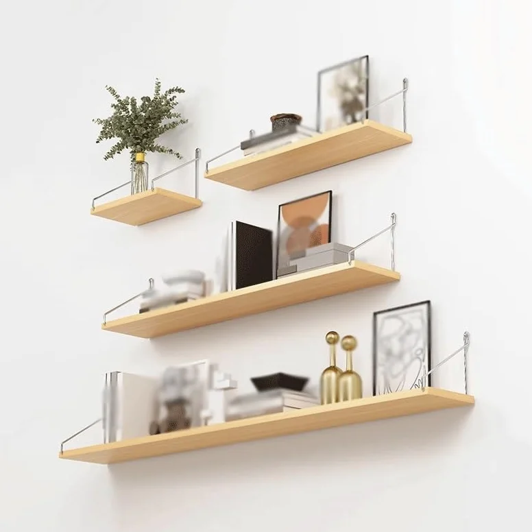 Ripiano per doccia Scaffali a parete da 4 pezzi decorativi for pareti divisorie Organizer(Yellow)