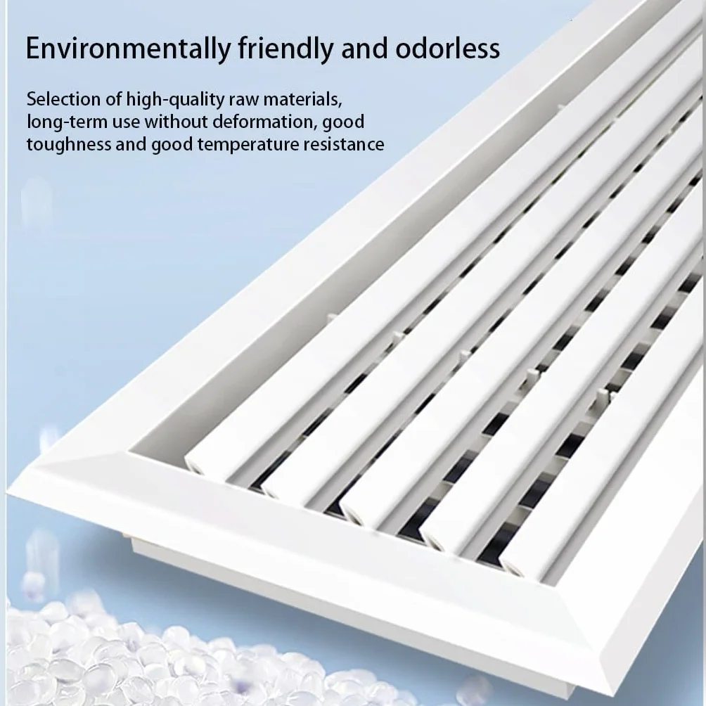 Griglia di ventilazione a parete in ABS | Dimensioni multiple bianche for armadio da cucina, guardaroba, bagno, garage: ventilazione(400x400mm)