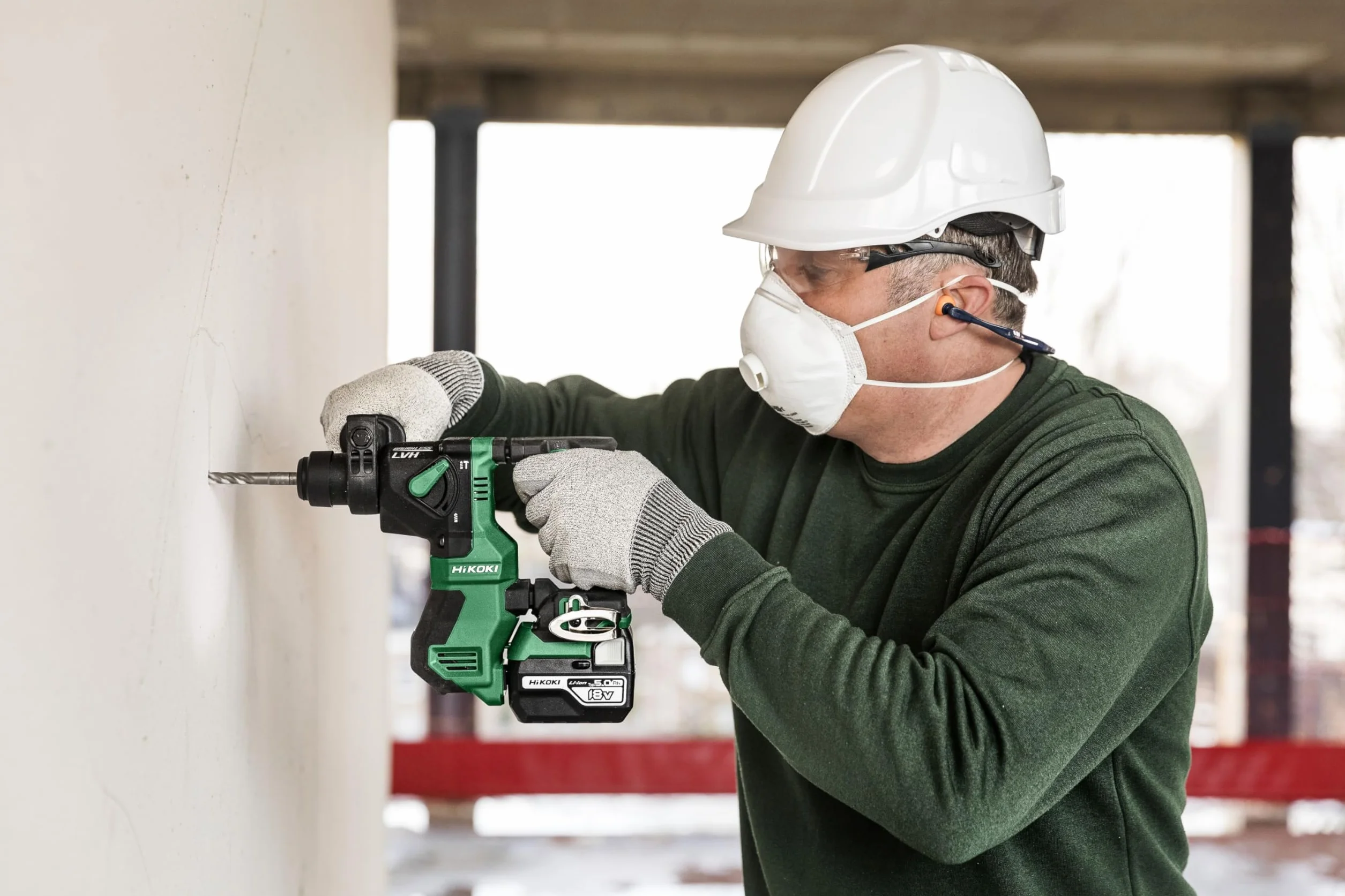 HiKOKI Martello Perforatore a Batteria 18V 1,3 Joule SDS-Plus Motore Brushless
