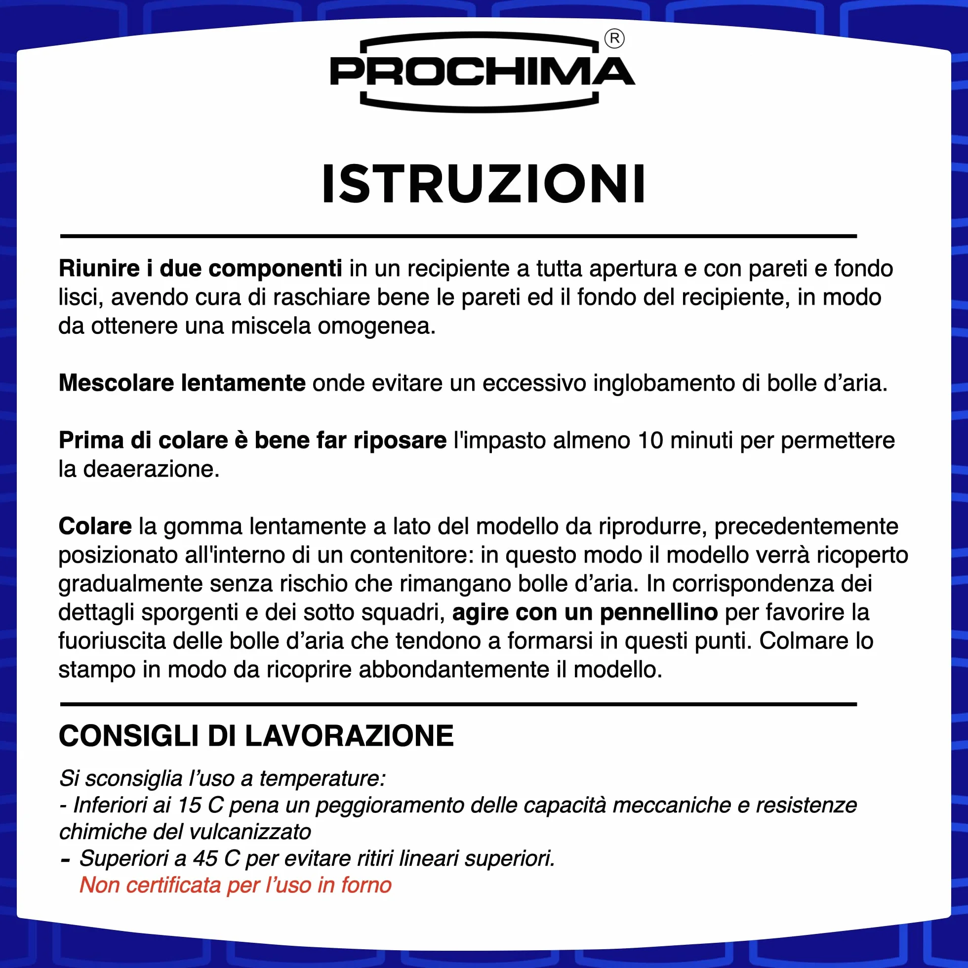 Prochima Sillplay 184/30 A+B Gomma Siliconica Bicomponente 1 Kg per Stampi Antiaderenti