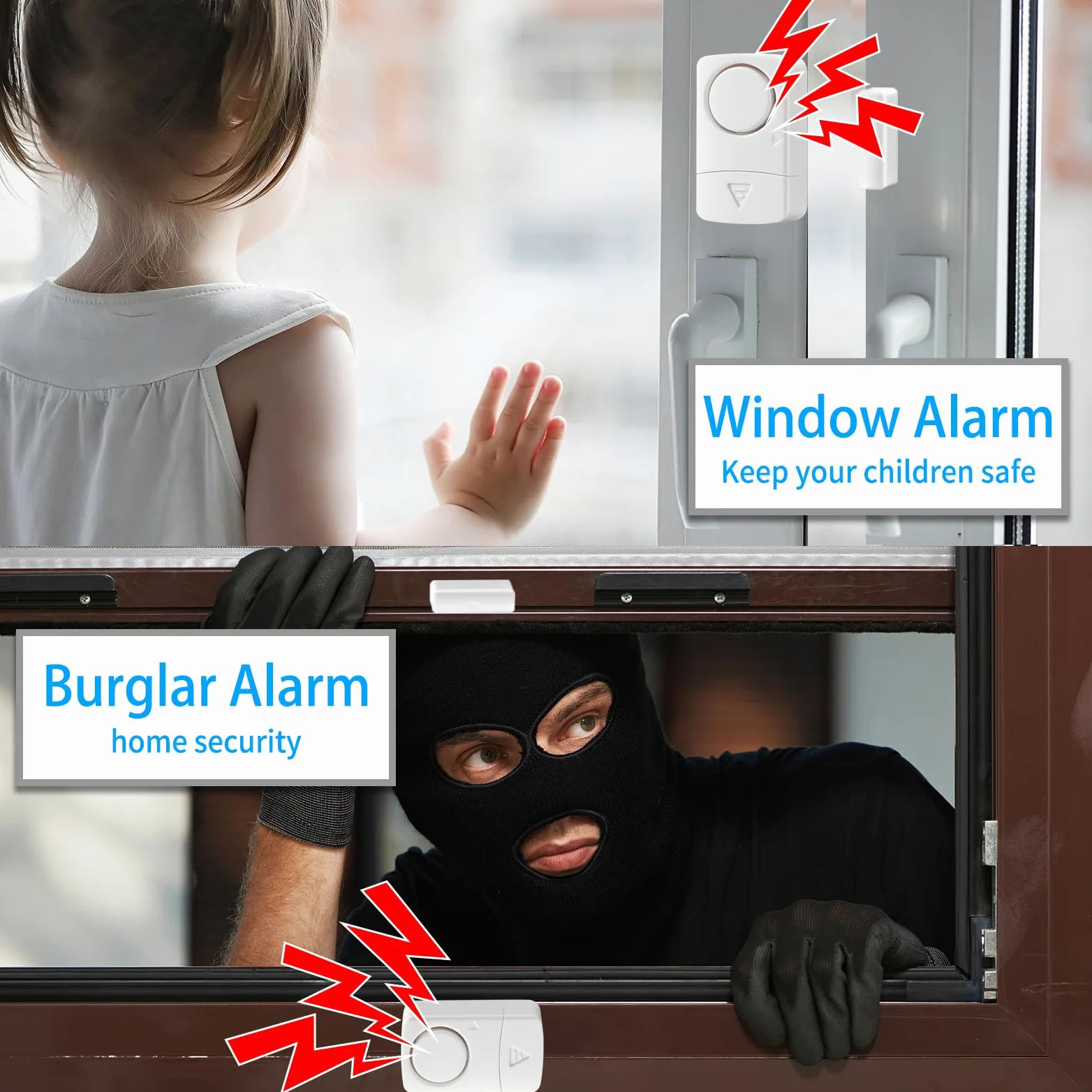 Sensore di allarme per porta Allarmi sensore finestra per sicurezza domestica per bambini antifurto sistema wireless kit fai da te 10pack/pcs