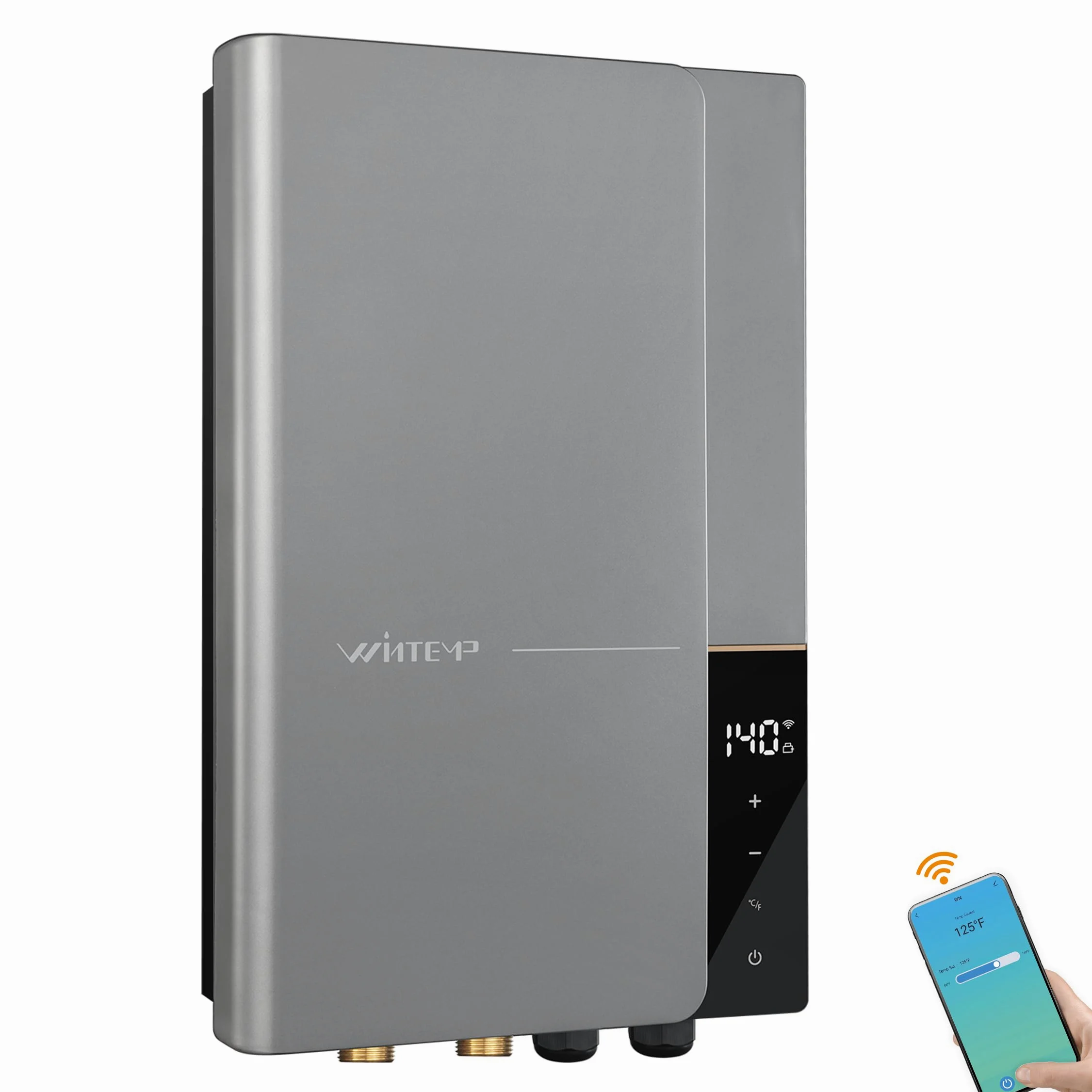 WINTMP Scaldabagno elettrico senza serbatoio 18 kW 240 V su richiesta Scaldabagno istantaneo senza fine, autoregolante, visualizzazione LED della temperatura, doccia residenziale in tutta la casa,