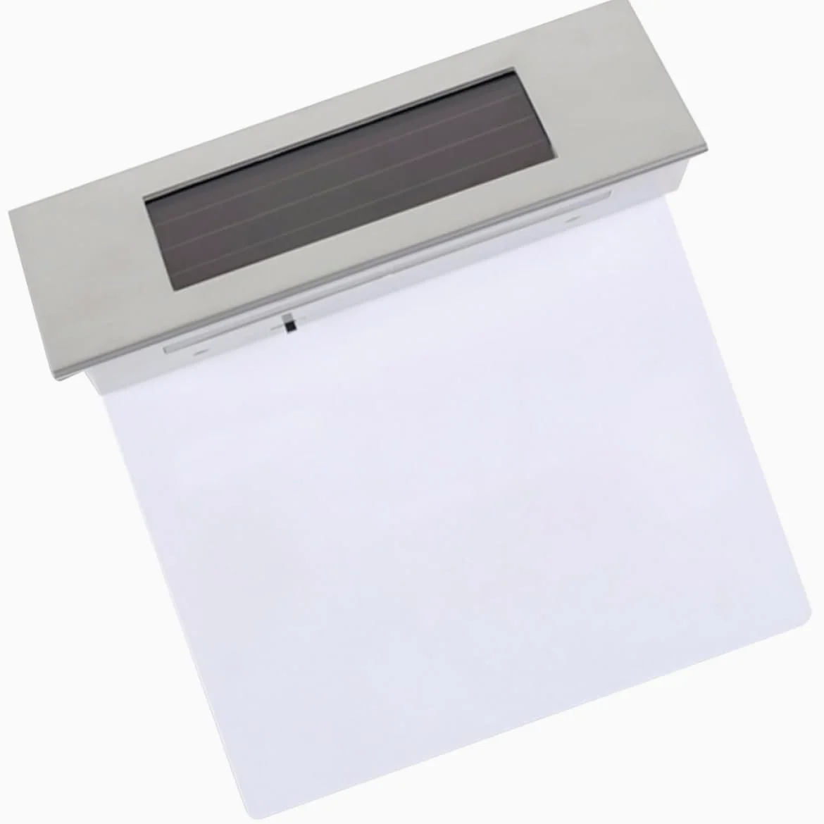 Lampada Solare da Parete con Sensore di Movimento 4led per Numero Civico, Materiale Acciaio Inossidabile e Abs, Facile da Installare, Risparmio Energetico, per Uso Esterno in Casa