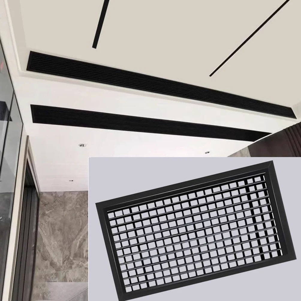 Griglia di ventilazione a parete in ABS | Nero 8 dimensioni Scenario di utilizzo: armadio, guardaroba, scarpe, cucina, bagno(500x500mm)
