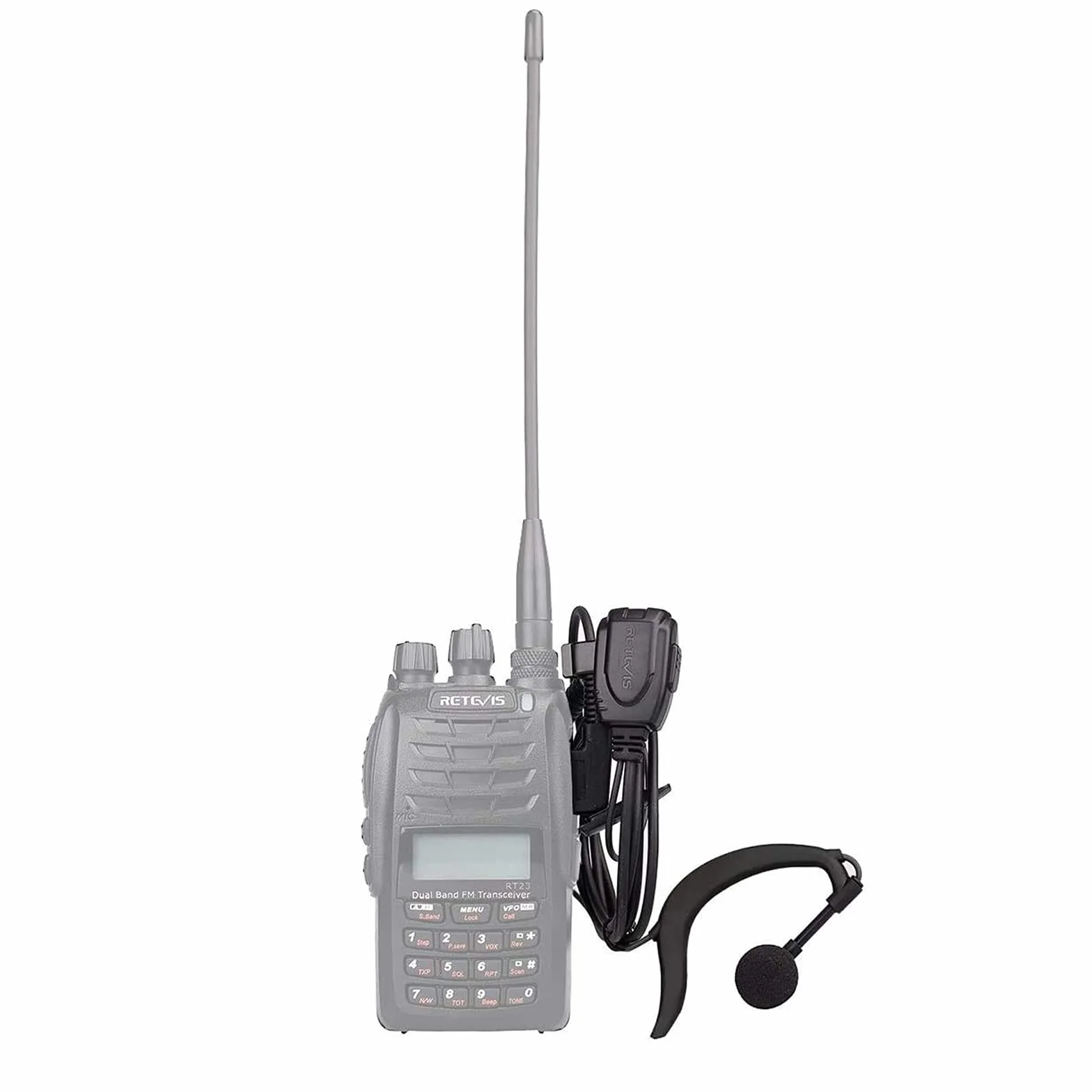 Retevis Walkie Talkie Auricolare, 2 pin Tipo-C Cuffia Compatibile con Walkie Talkie Baofeng UV-5R BF-88E BF-888s RT24 RT28 RT622 RT27 RT618 RT619 Kenwood Proster (1 pz)