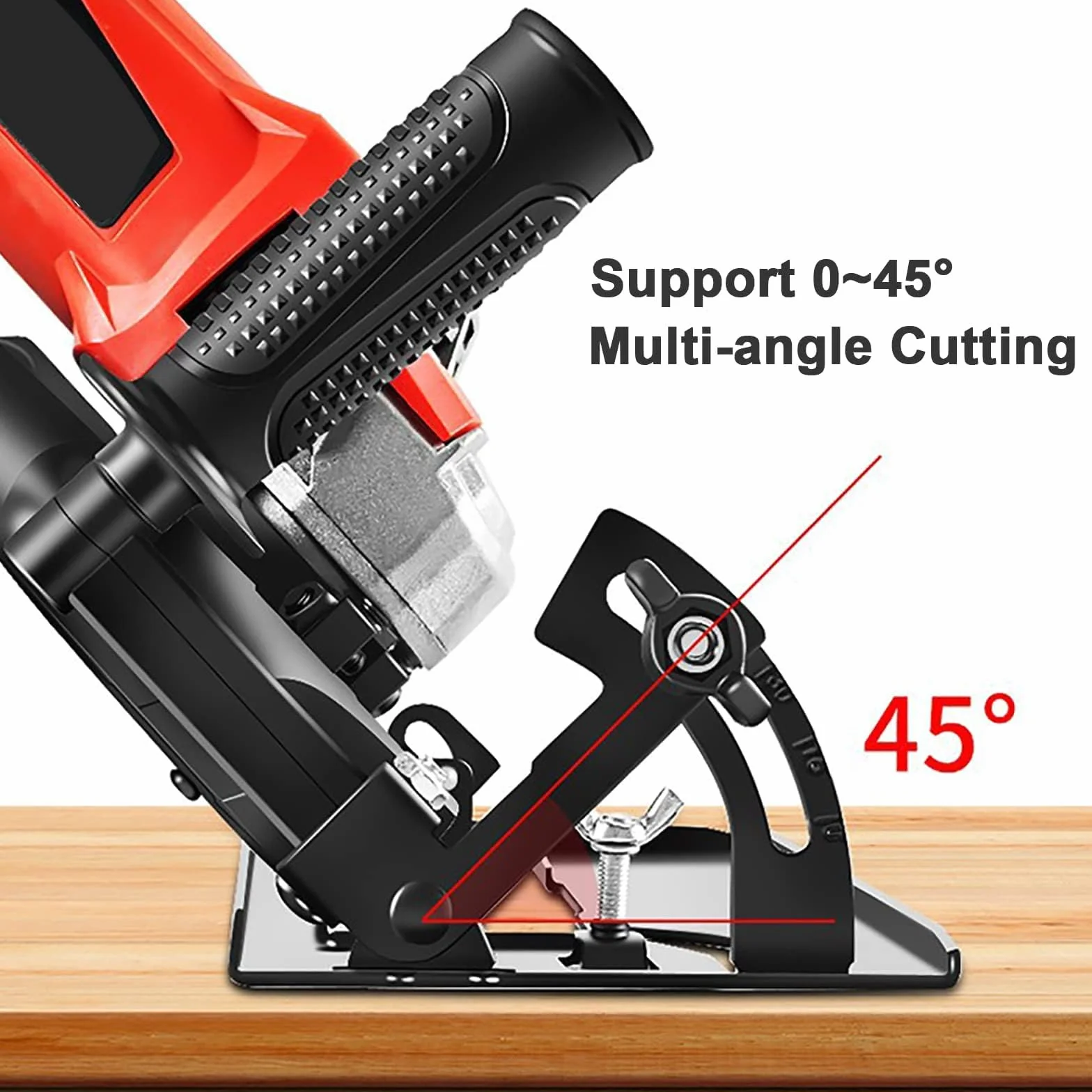 Kit de Soporte para Amoladora Angular 100-125 mm, Ángulo Ajustable, Profundidad de Corte 0-40 mm