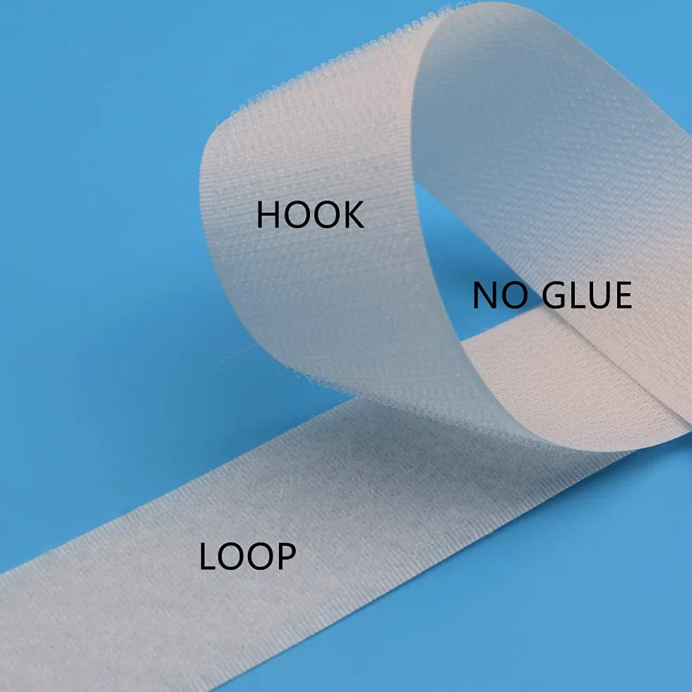 Nastro a Strappo Nastro for Cucire in Tessuto con Gancio e Passante, Larghezza 100 mm, in Nylon Non Adesivo, Strisce da, Set di Nastri for(Black,100MM x 5 Yard)