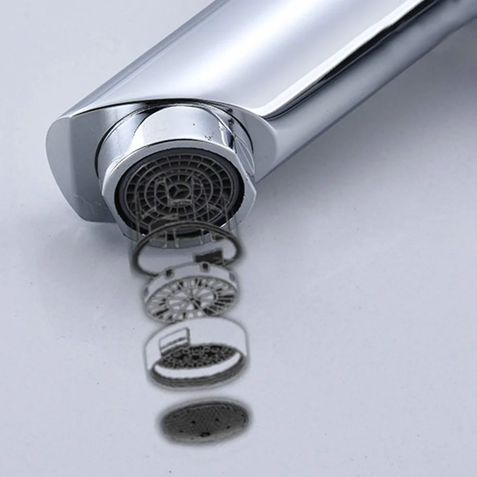 Rubinetto elettronico con sensore a infrarossi touchless per lavabo bagno cucina WC 32 cm