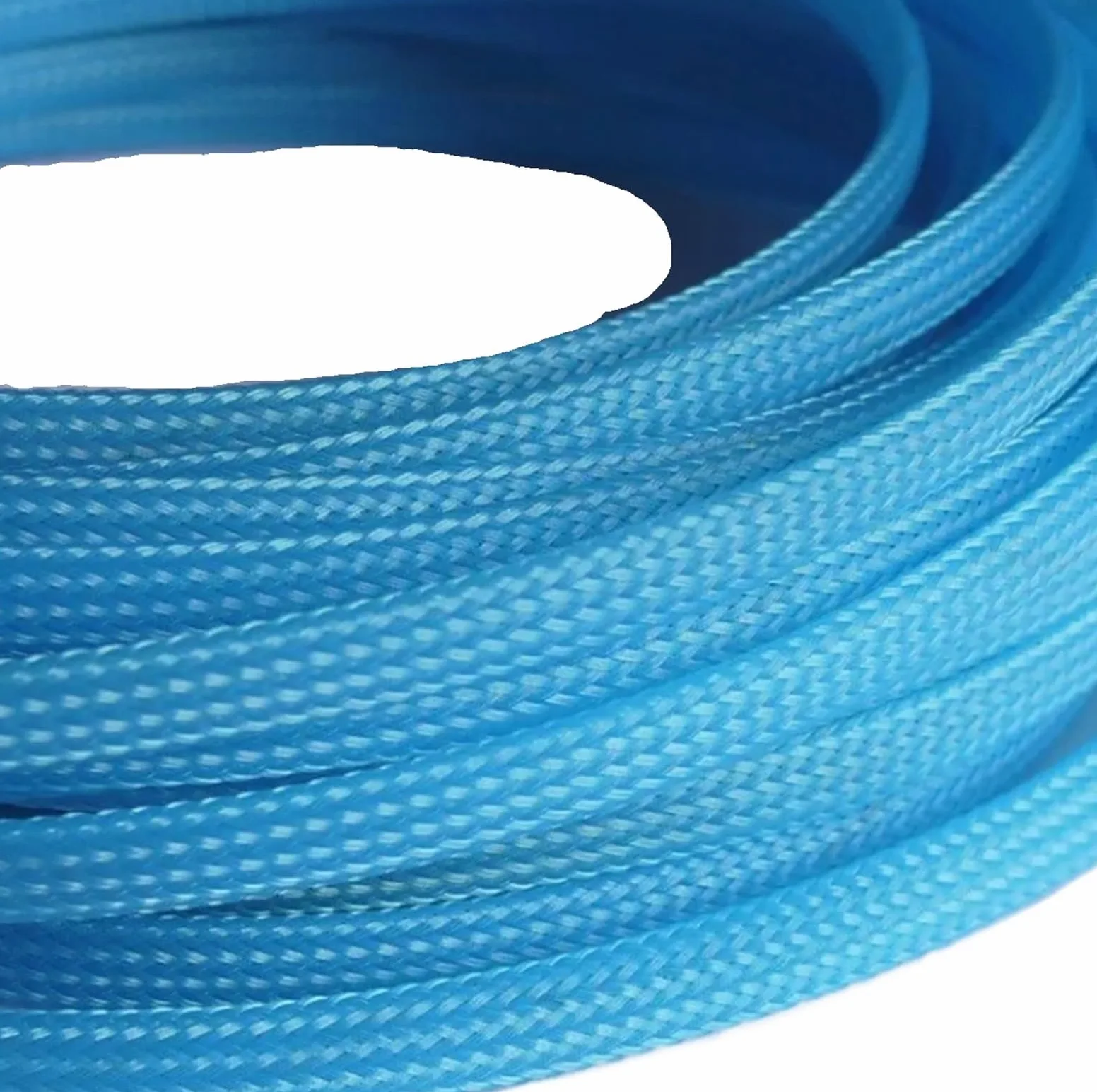 Raccogli Cavi 3.0MM 4MM 6MM 8MM 10MM 12MM 16MM Maniche piatte intrecciate espandibili for cavi in ​​pelle di serpente(UV blue,8MM,20 Meters)