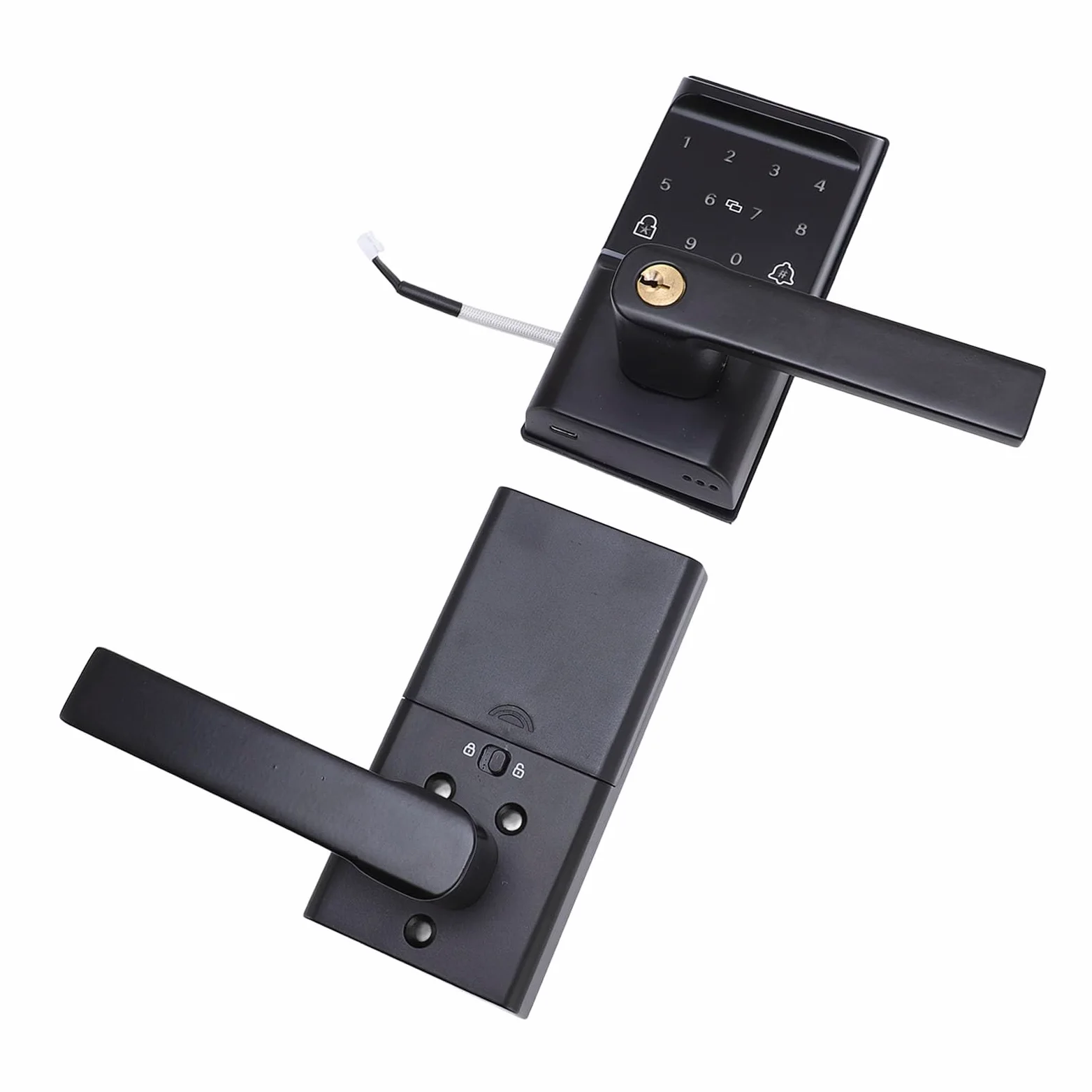 Serratura per Porta con Impronta Digitale, Ingresso Senza Chiave Intelligente WiFi 5 in 1 con Tastiera Touchscreen, Metodi di Sblocco Multipli per Appartamento