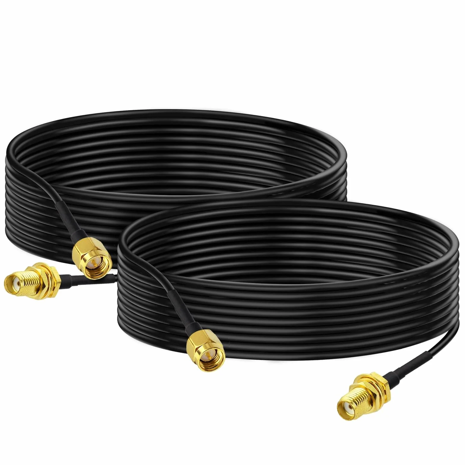 Bingfu Cavo SMA Prolunga Antenna 4G 3 m SMA Maschio a Femmina Montaggio su Paratia RG174 Cavo Coassiale per Modem Router Cellulare 4G 5G LTE Radio Ham Ricevitore RTL SDR Dongle USB, 2 Confezioni