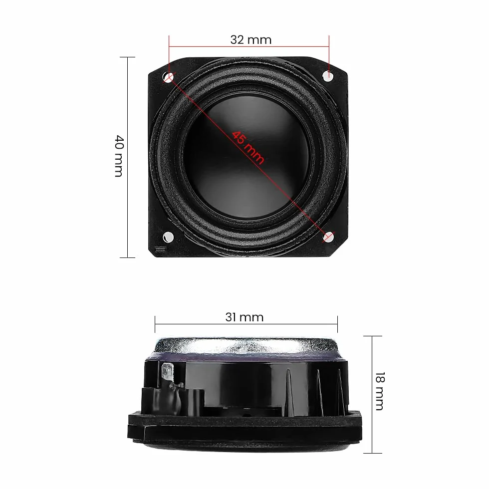 STORKY 1.5 Pollici 40 Millimetri Audio Altoparlante 4Ohm 8W Gamma Completa di Frequenza Mini KSV Bobina al Neodimio Altoparlante for Echo Dot3 Smart 2PCS