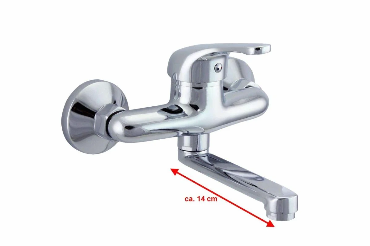 Rubinetto da parete per lavabo monocomando B292 erogatore corto