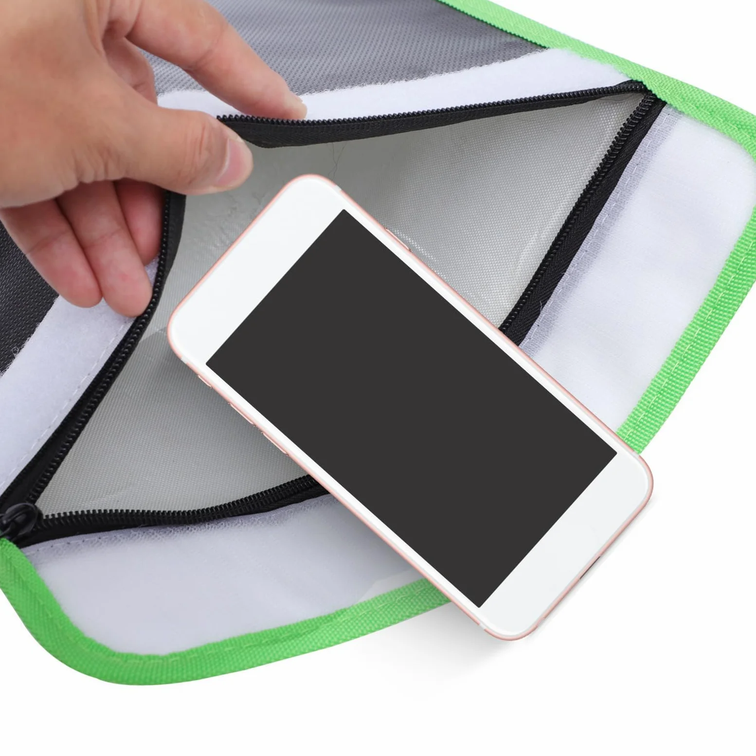 Abaodam Borsa Porta Ignifuga in Fibra di Vetro Rivestimento in Silicone per Ufficio e Casa, Protezione Contro