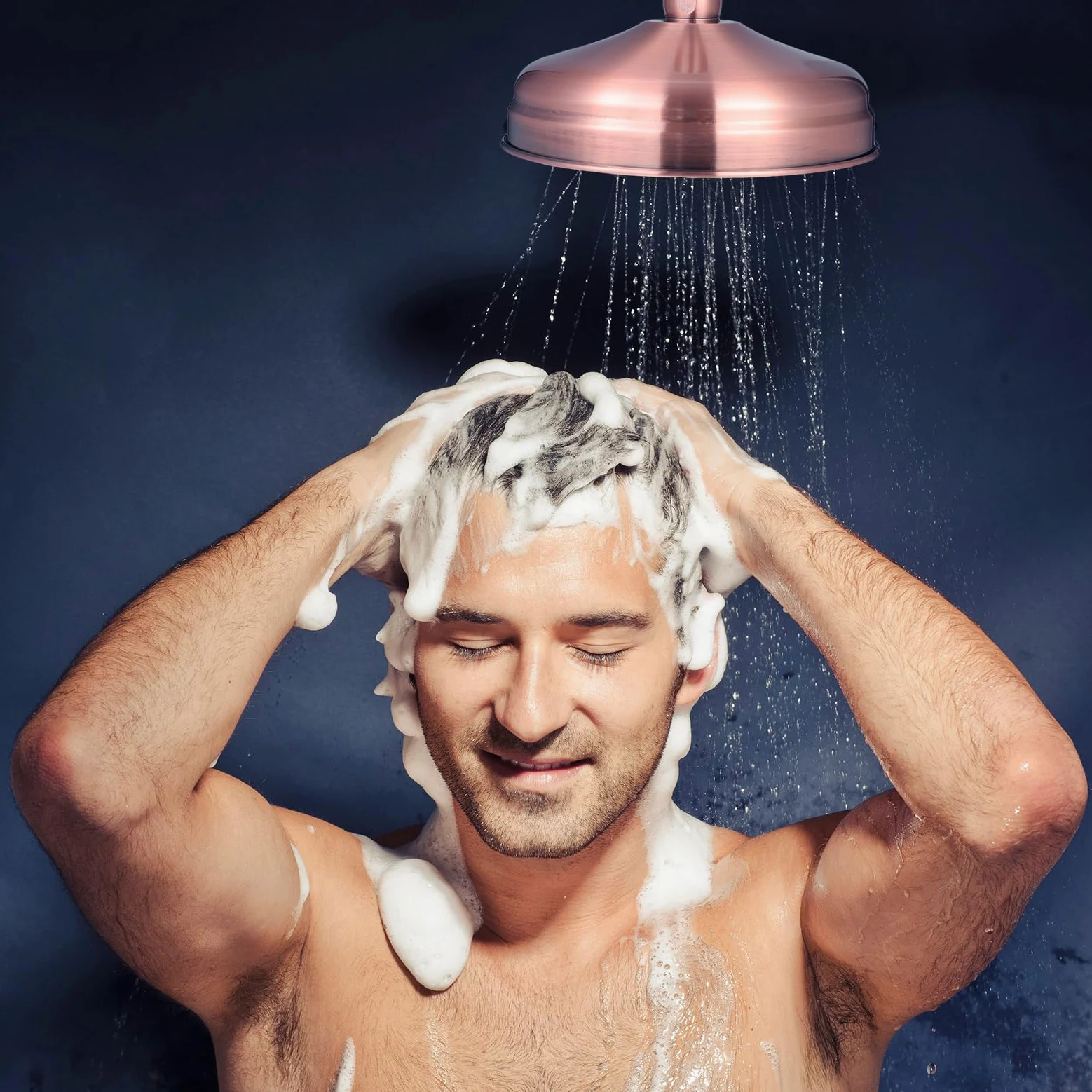 Uonlytech 2 Pz Soffione Doccia Pioggia Ad Alta Pressione Soffioni e Docce a Mano Soffione a Cascata Doccia a Pioggia Getto Della Doccia Contro Soffione a Rame Portatile Ugello
