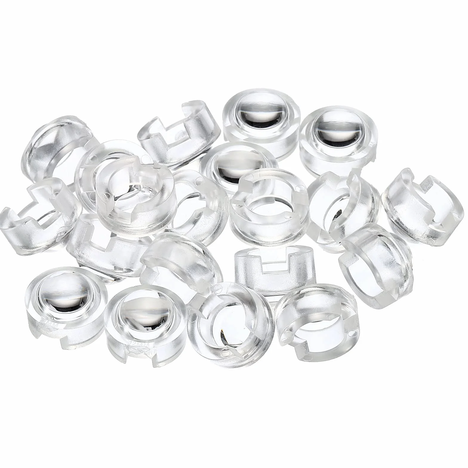 PATIKIL 13mm LED Convesso Lente, 20pz 30 Gradi Fascio Angolo Acrilico LED Ottico Convesso Condensatore Obiettivo per 1W 3W LED Lampada Perline Infrarossi Fotocamere, Trasparenti
