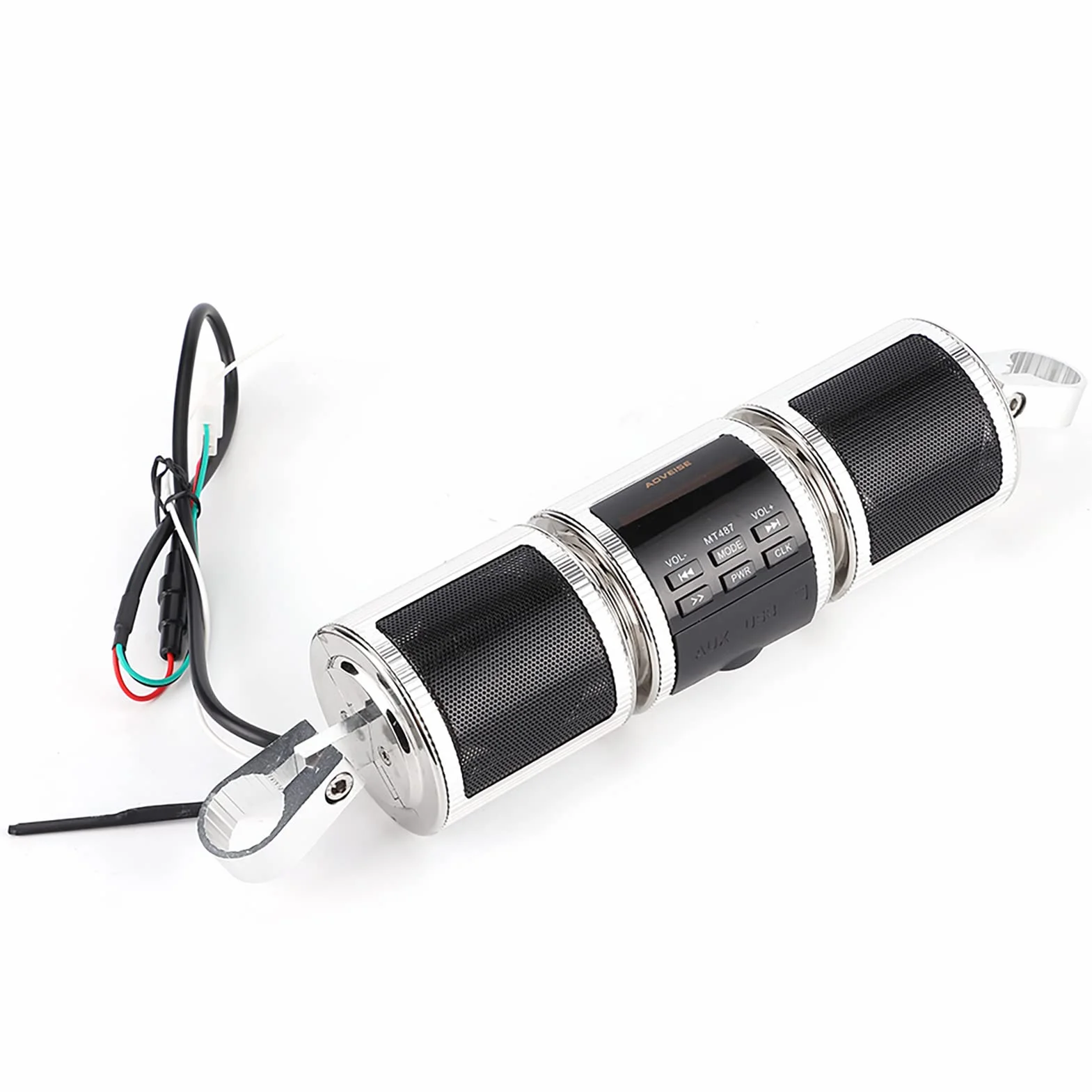 KIMISS Altoparlante Stereo per Moto Impermeabile Senza Fili Lettore MP3 Radio USBSD