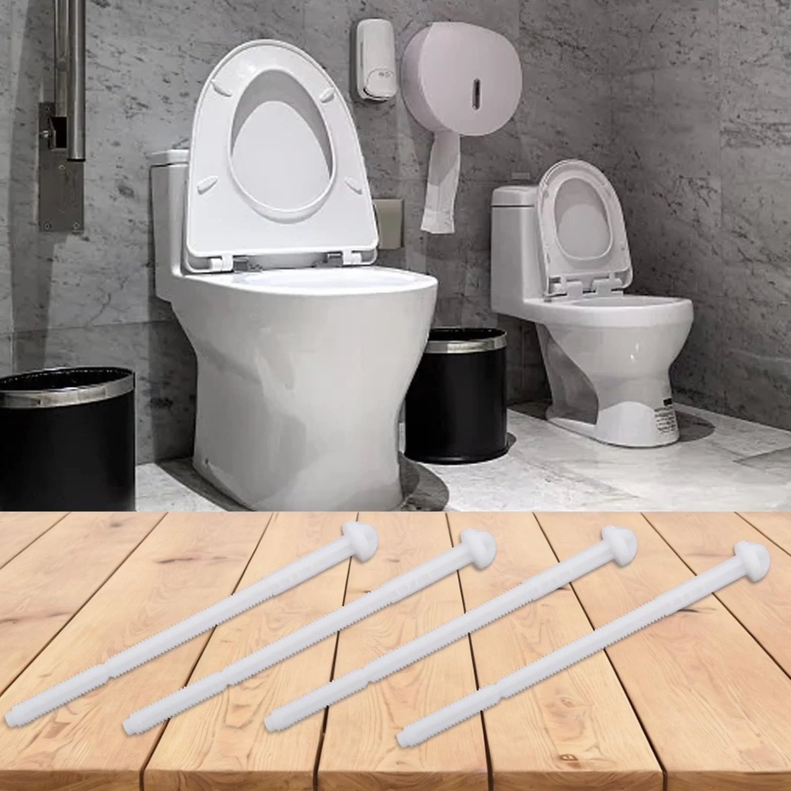 Set di 4 aste di azionamento per piastra di scarico, compatibili con modelli Twinline per barra pressatrice Twinline 240.074.00.1
