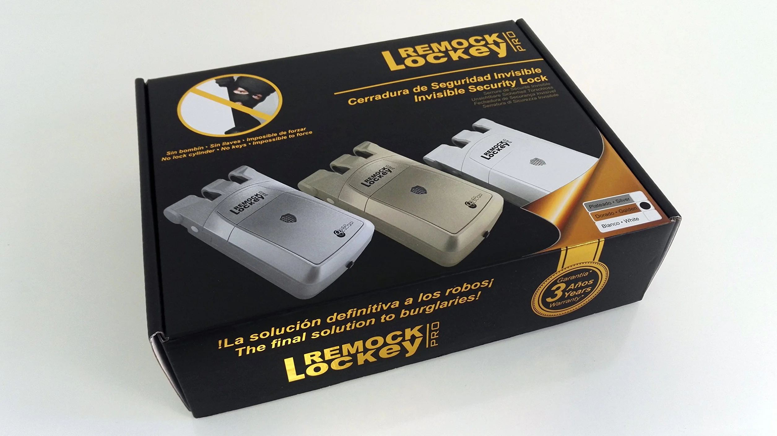 Serratura Invisibile Oro Doppio Motore 4 Telecomandi Antifurto Remock PRO