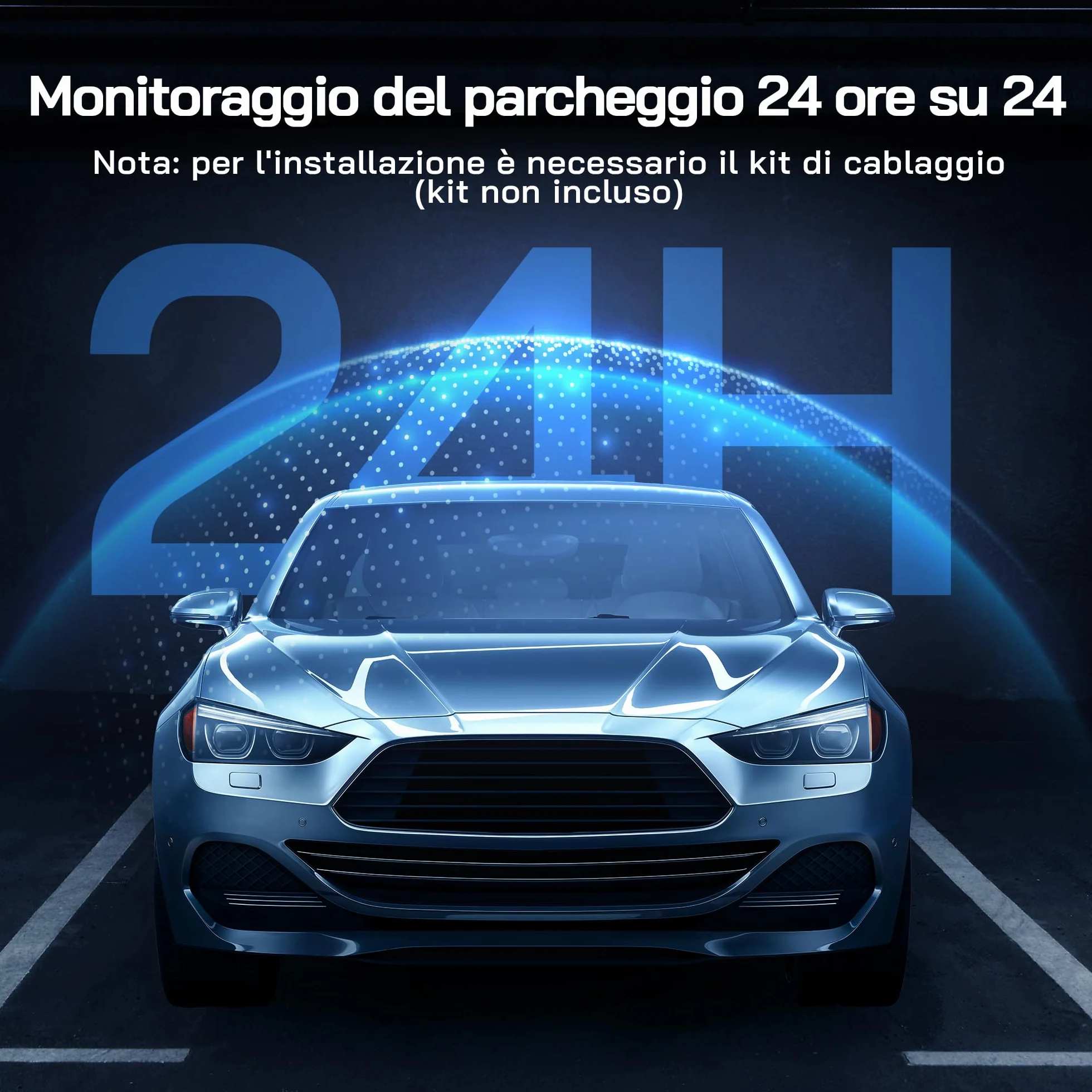 WOLFANG Dash Cam Auto 1440P, WiFi Dashcam per Auto con Scheda SD 32G, Telecamera Auto 170° Grandangolo, Visione Notturna,G-Sensor, WDR, Monitor di Parcheggio, Registrazione in Loop