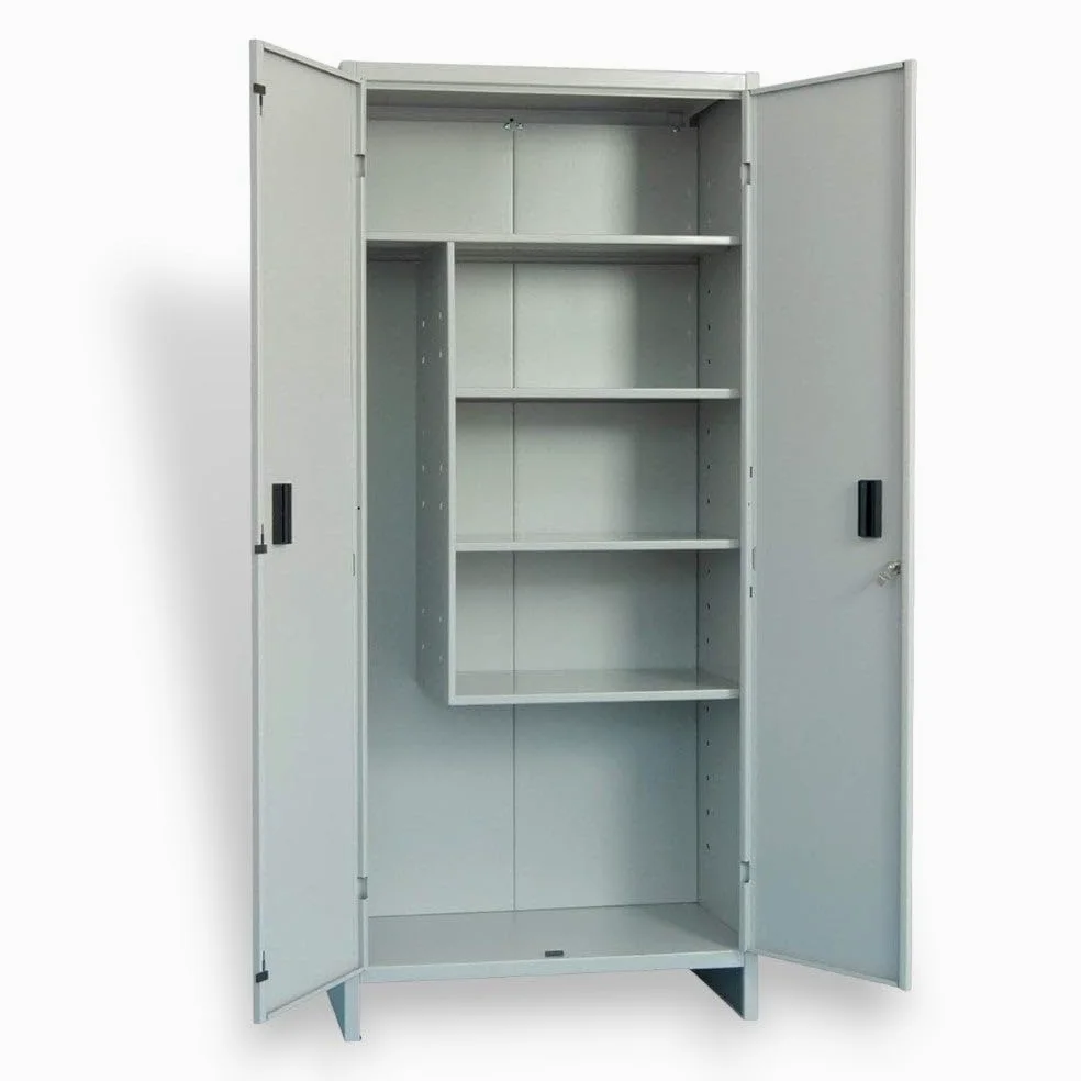 Armadio portascope da Interno in Metallo con Serratura - 60x40xH180 cm