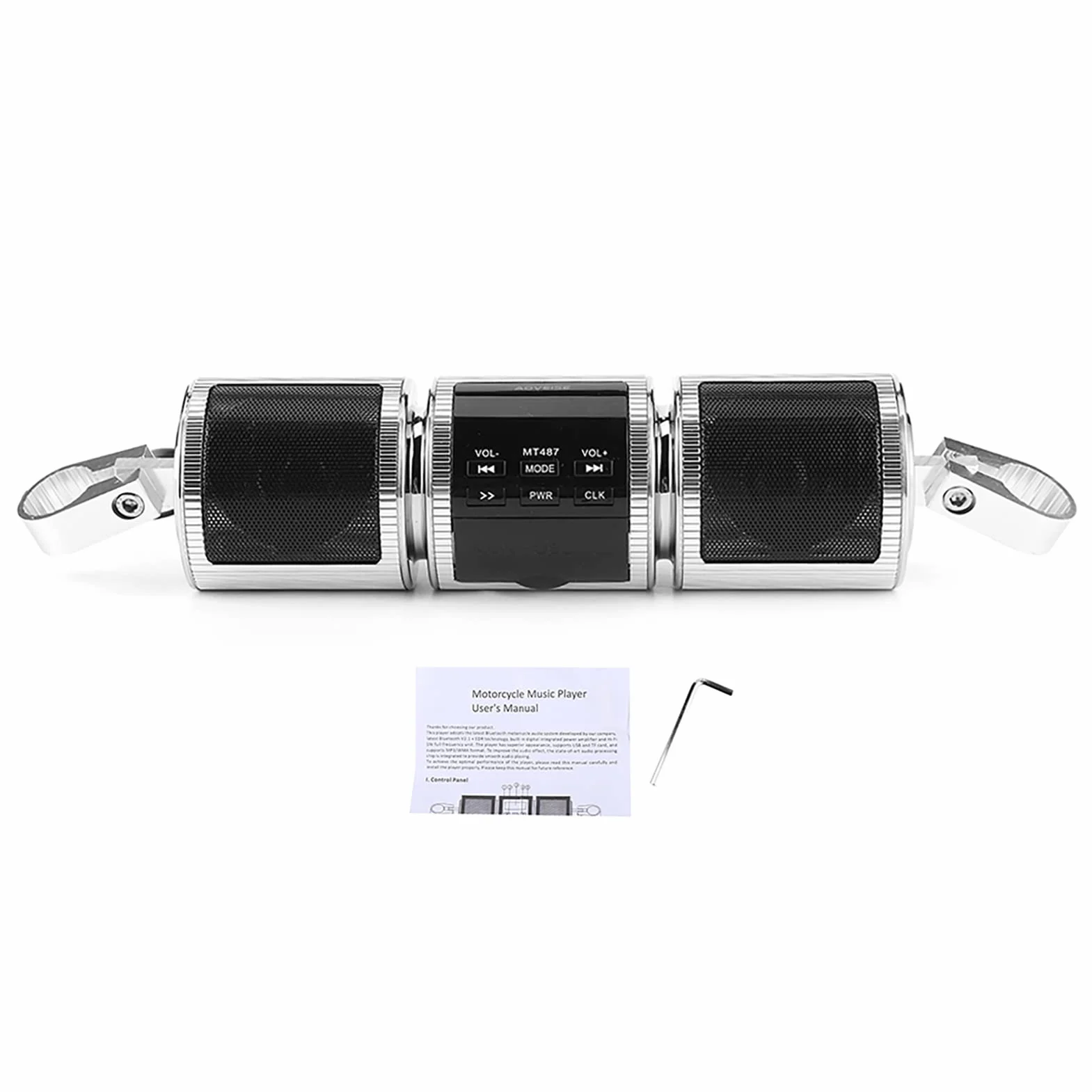 KIMISS Altoparlante Stereo per Moto Impermeabile Senza Fili Lettore MP3 Radio USBSD