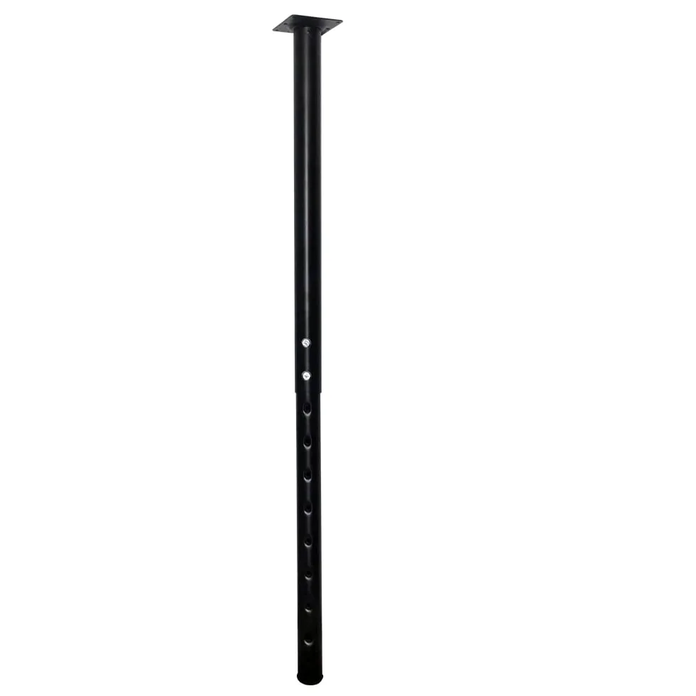 QLLY Gamba da tavolo regolabile in metallo, 60-100 cm, gamba per l'home office, set di gambe per mobili (1, nero)