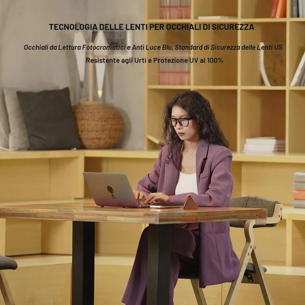 OhO Smart Glasses, occhiali da sole con fotocamera da Bluetooth, con altoparlante aperto, cuffie auricolari, per sport interni ed esterni, protezione UV polarizzata, per uomini e donne,