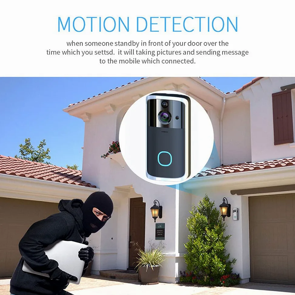 Smart Phone Wireless WiFi Video Smart Phone, Videocitofono con Campanello, Buono per La Sicurezza Domestica, Perfetto Come Il Regalo per La Casa