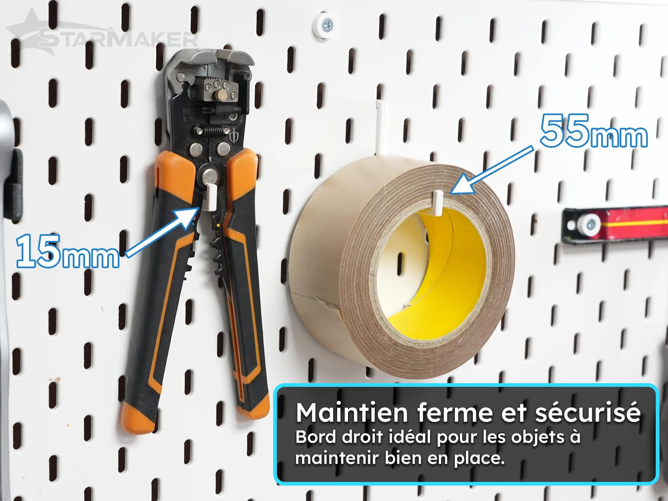 Ikea Skadis 6 ganci per pannello forato a L dritto 75 mm