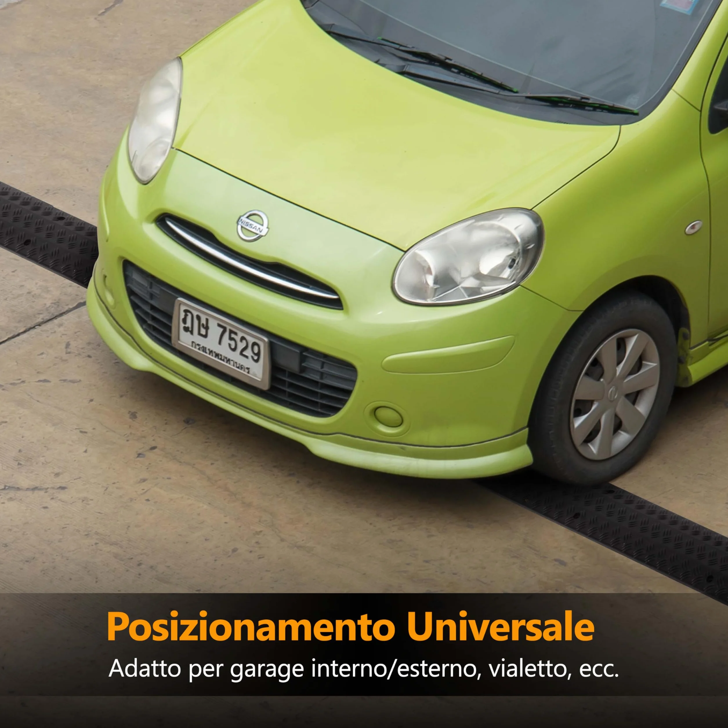 Pyle Rampa Auto 203 cm Gomma Canalina Passacavi Calpestabile 1 Canale Set 2