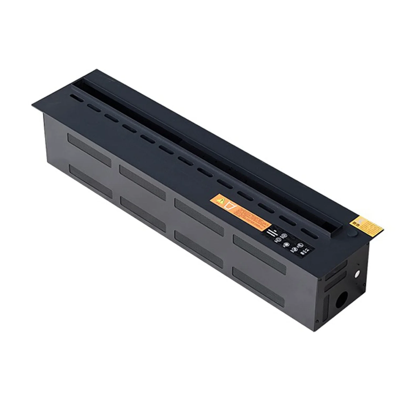 Stufa da Camino Indipendente XL. Simulazione di Camino Elettrico Pannello in Metallo Flame Non è Necessario prenotare Prese d'Aria, Nero, 78.7" Riscaldatore Spaziale Interno Portatile