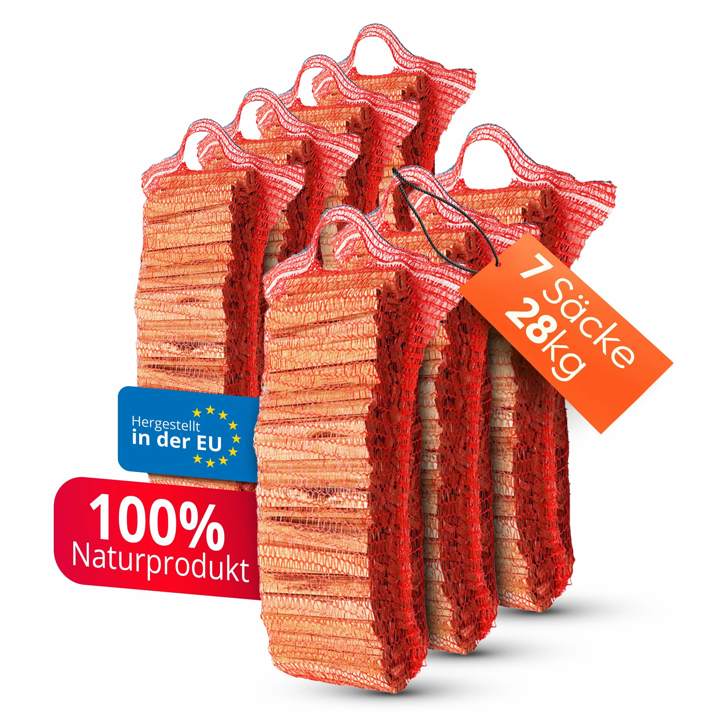 Confezione da 28 kg di legna di quercia da ardere, per barbecue e camino, samovar, accendisigari, accendifuoco, grezzo, non trattato, ottenuto da resti di parquet, essiccato in forno