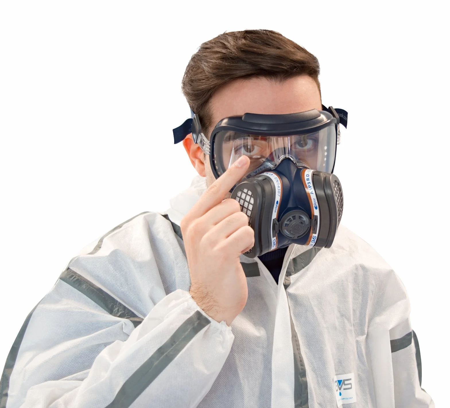 GVS SPR401 Elipse INTEGRA A1P3 semimaschera con protezione occhi e filtri sostituibili M/L blu