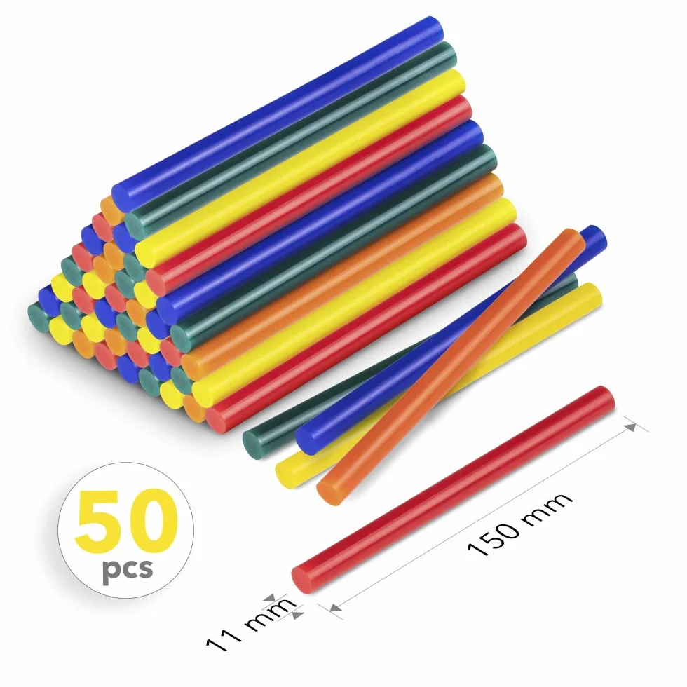 Glue sticks 11mm colorful 50 pcs